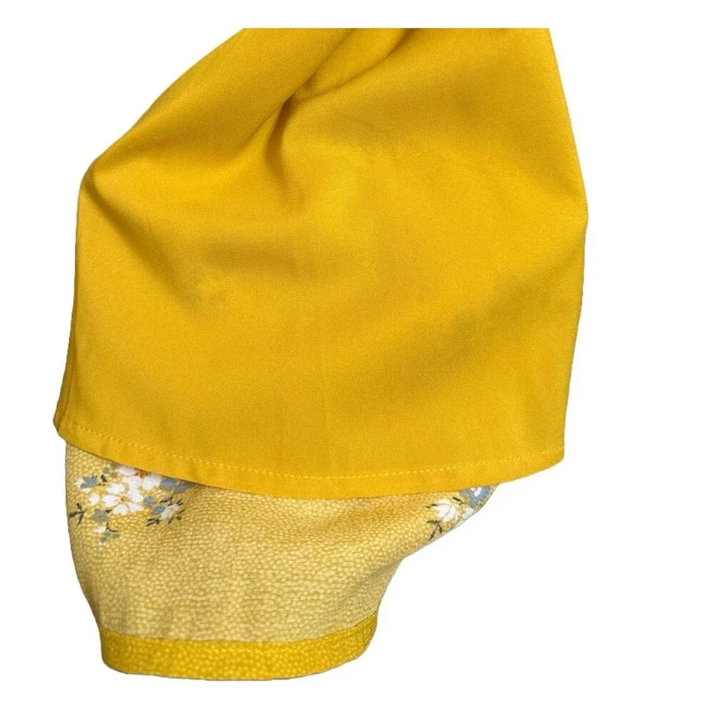 NWT Gap Women's 4 Yellow Floral Side Button Midi Skirt NEW